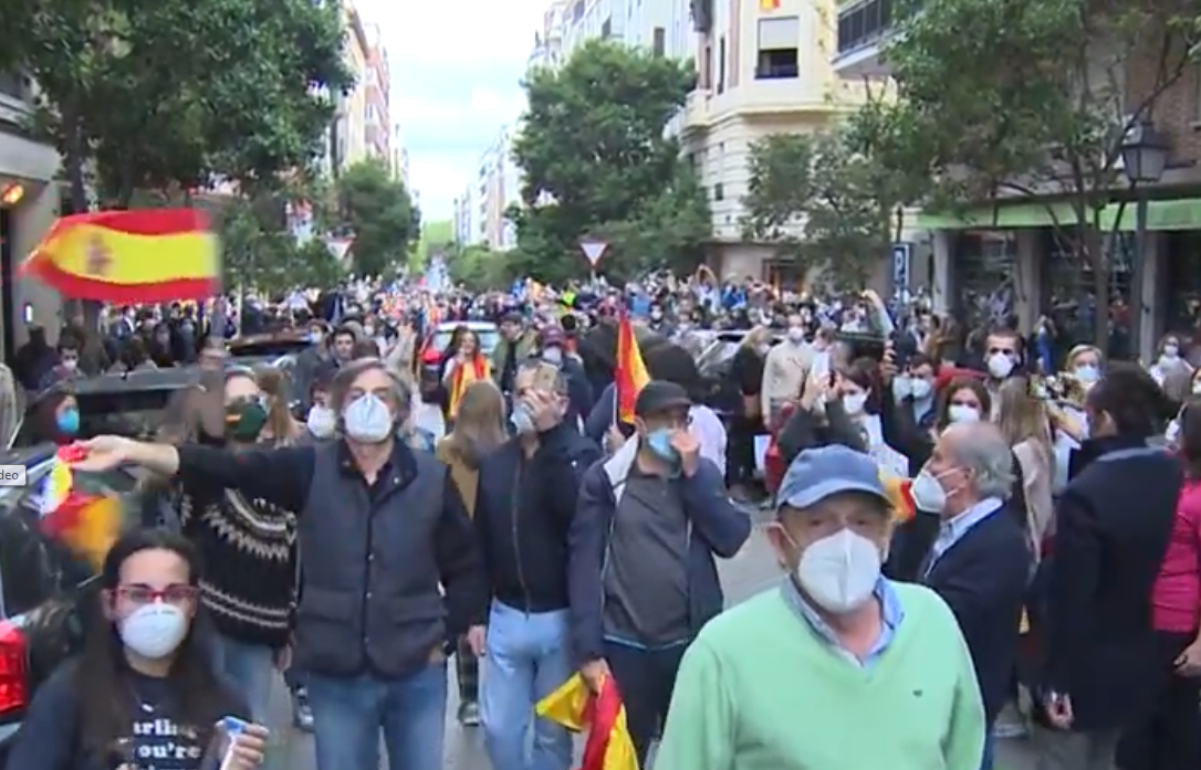 Manifestación barrio Salamanca