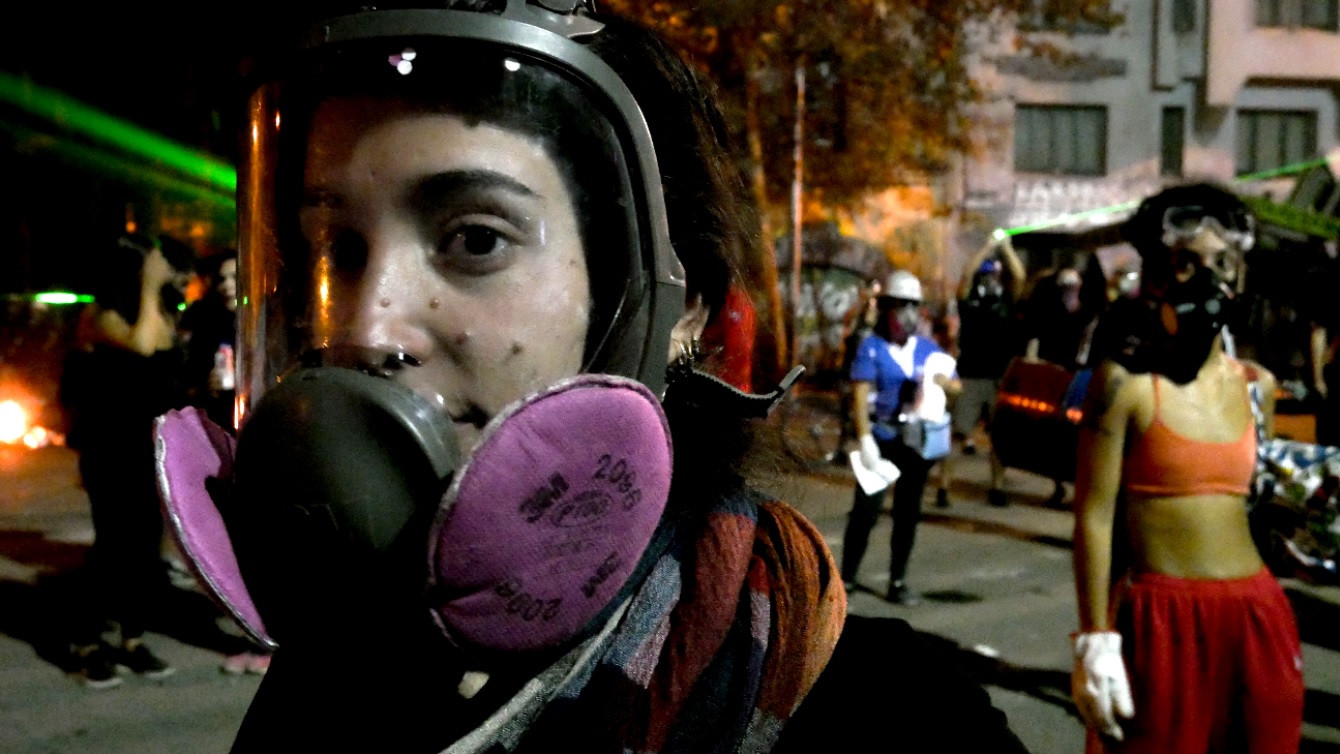 Protestas en Santiago de Chile, 7 de febrero de 2020, por Davinia Pérez 