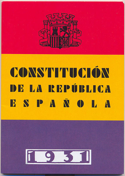 Portada de la Constitución de 1931