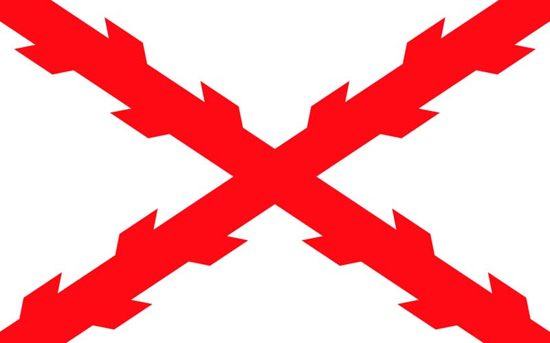 Bandera con la Cruz de Borgoña