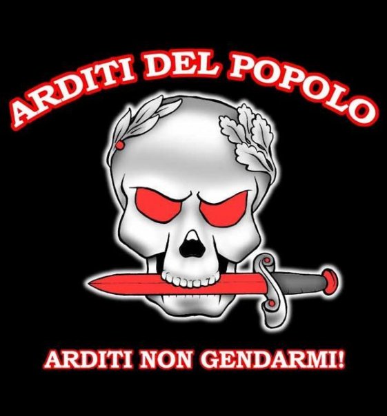 Logo recreado de los Arditi del Popolo. Autor: página Arditi del Popolo Fecha: 7 de octubre de 2009. Fuente: Facebook La imagen pertenece a sus respectivos dueños.