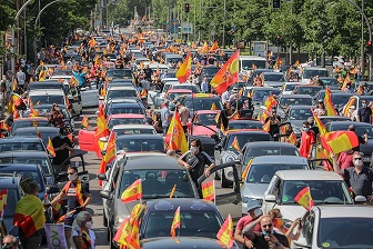 3. Manifestación organizada por Vox contra el Gobierno La caravana por la libertad. Autor: Vox España, 23/05/2020. Fuente: Flickr.