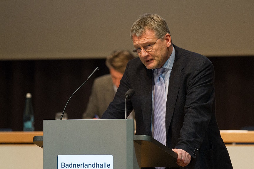 Jörg Meuthen, presidente del partido ultraderechista Alernativa para Alemania (AfD). Autor: Robin Krahl, 17/01/2015. Fuente: Wikimedia Commons (CC BY-SA 4.0.)