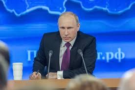 Imagen de Vladimir Putin en una rueda de prensa. Fuente: Pixabay