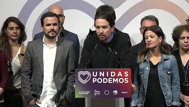 Valoración de los resultados de la jornada electoral por parte de Unidas
Podemos. Autor: PODEMOS, 28/04/2019. Fuente: Youtube. (CC BY 3.0)