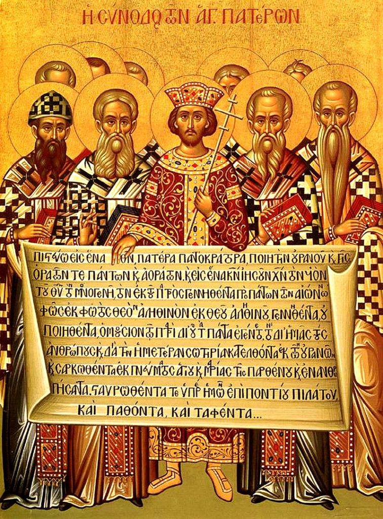 Representación del Concilio de Nicea del 325, donde la religión cristiana se unificó.