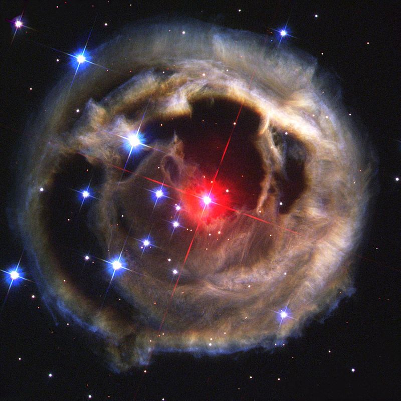 Luz eco alrededor de V838 Monocerotis. Autor: NASA, ESA and H.E. Bond (STScI), 17/12/2002 Fuente:  Hubblesite