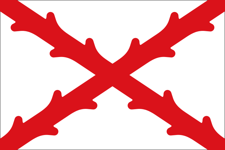 Bandera cruz de Borgoña. Autor: Erlenmeyer, 8/06/2016. Fuente: Wikimedia Commons (CC BY-SA 3.0).