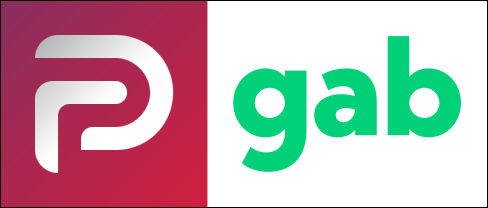 Logotipos de Parler y de Gab, las redes sociales desde las cuales se organizó el asalto al Capitolio