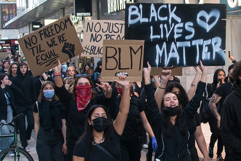 Victimización. Manifestación Black Lives Matter en Estocolmo. Autor: Frankie Fouganthin (3 de junio de 2020). Fuente: Trabajo propio KulturSthlm. Licencia: CC-BY-SA-4.0