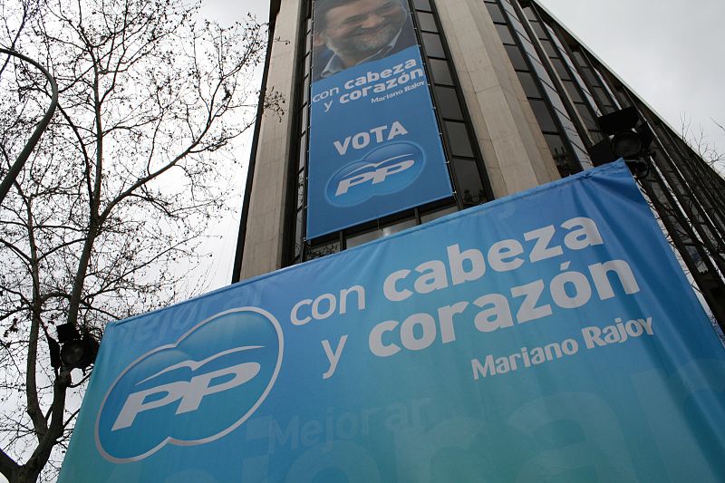 Sede del Partido Popular durante las elecciones generales españolas de 2008 Bárcenas. Autor: Roberto Garcia, 09/03/2008. Fuente: Flickr. (CC BY 2.0).