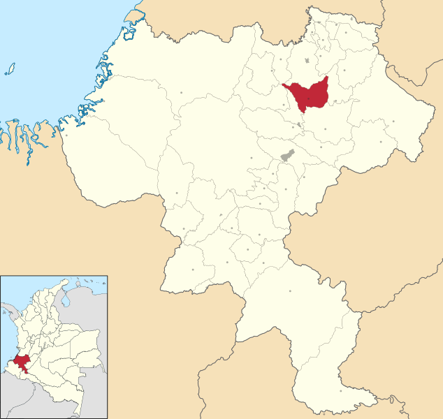 Mapa del municipio de Caldono, Cauca (Colombia). Autor: Milenioscuro, 26/12/2011. Fuente: Wikimedia Commons. (CC BY-SA 3.0).