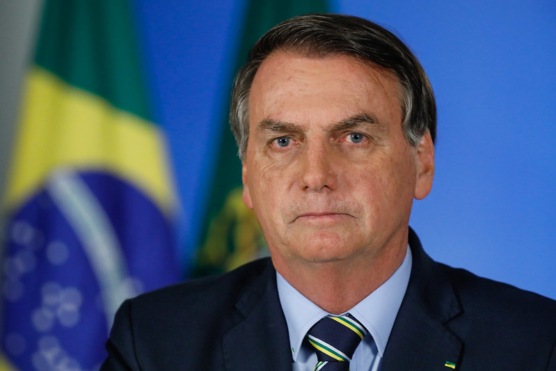 Jair Bolsonaro en la Red de Radio y Televisión Pública. Autor:  Palácio do Planalto, 24/03/2020. Fuente: Flickr (CC BY 2.0).