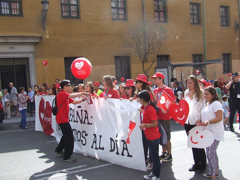 Marcha por la vida en Madrid, pantalla de El Yunque. Autor: Hazte Oír, 21/10/2014. Fuente: Flickr / CC-BY SA 2.0
