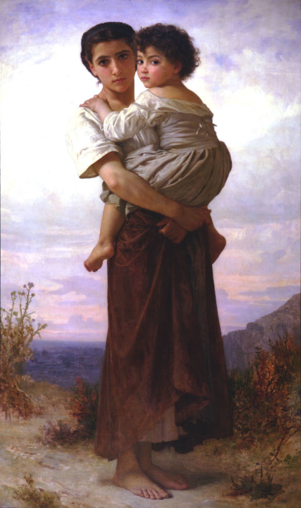 Imagen idealizada de una gitana y su hijo Autor: Willian Adolphe Bouguerau, 1879