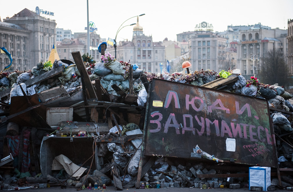 Protestas del Maidán en 2014 en Ucrania. Autor: Michael Kötter, 06/04/2014. Fuente: Flickr (CC BY-N-SA 2.0))