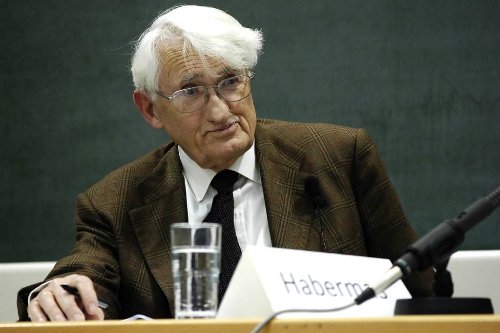 Jürgen Habermas durante un debate en la Munich Shcool of Philosophy. Autor:
Wolfram Huke, 15/01/2008. Fuente: Wikimedia Commons / CC BY-SA 3.0