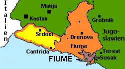 Estado libre de Fiume, fundado por Gabrielle D'Annunzio. Autor: Decius. Fuente: Wikimedia Commons / CC BY-SA 3.0