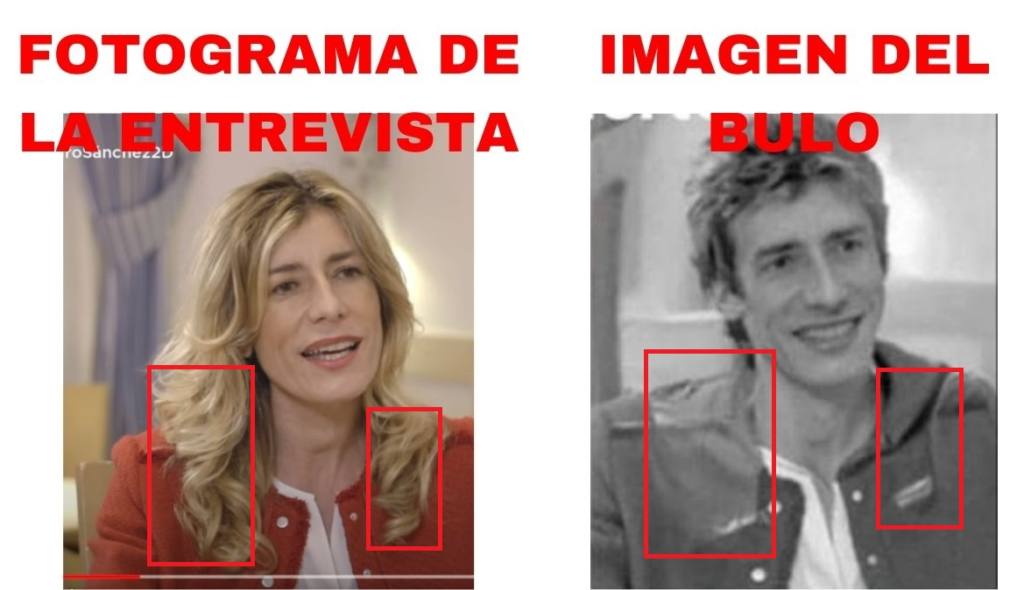 Izquierda: foto real Begoña Gómez/Derecha: foto manipulada. Autor: Maldita, 16/06/2021. Fuente: Maldita.es / CC BY-SA 3.0