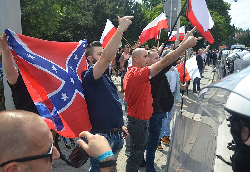 Neonazis atacan las protestas del orgullo LGTB en Rzeszów. Autor: Silar, 22/06/2019. Fuente: Wikimedia Commons / CC BY-SA 4.0.